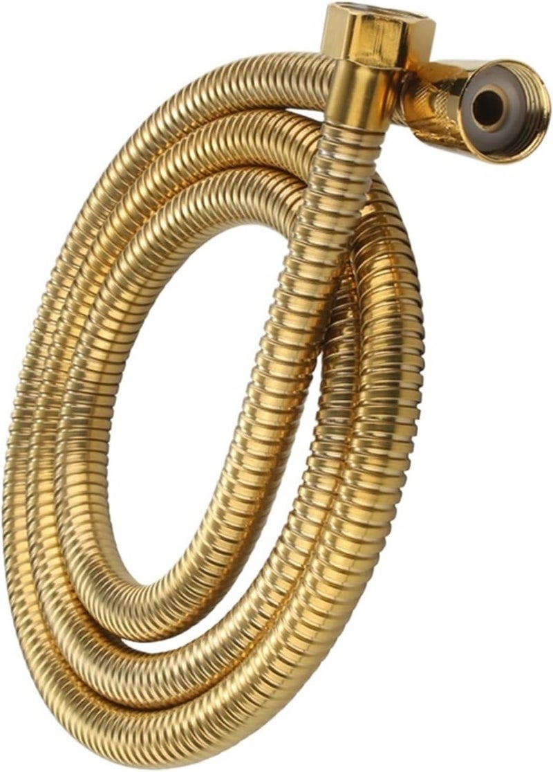 Gold Stainless Steel Flexible Shower Hose Long Bathroom Water Extension Plumbing Pipe Pulling Tube(120cm) - Image 5