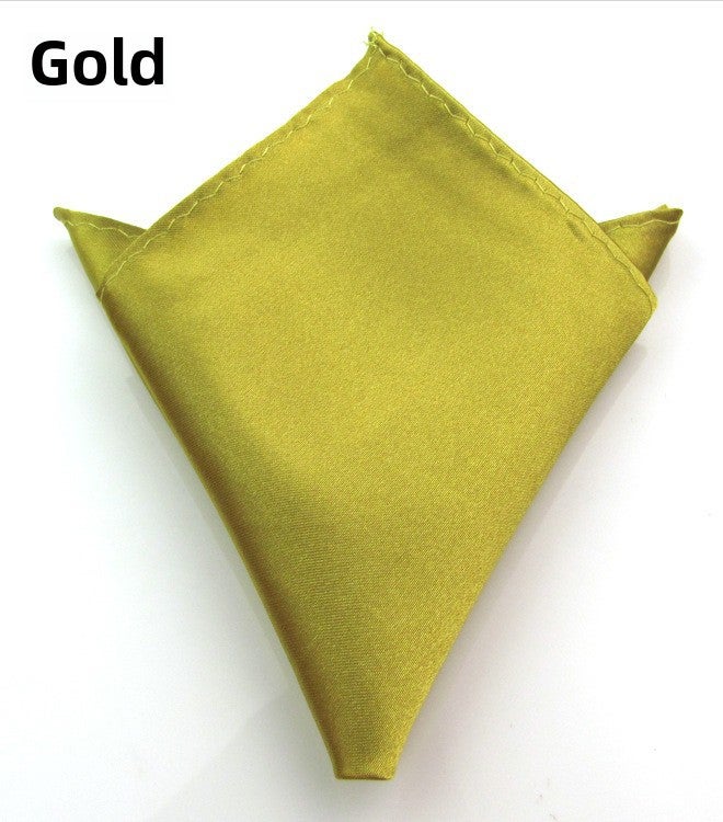 Mens Solid Formal Pocket Square Wedding Suit Handkerchief Gold 