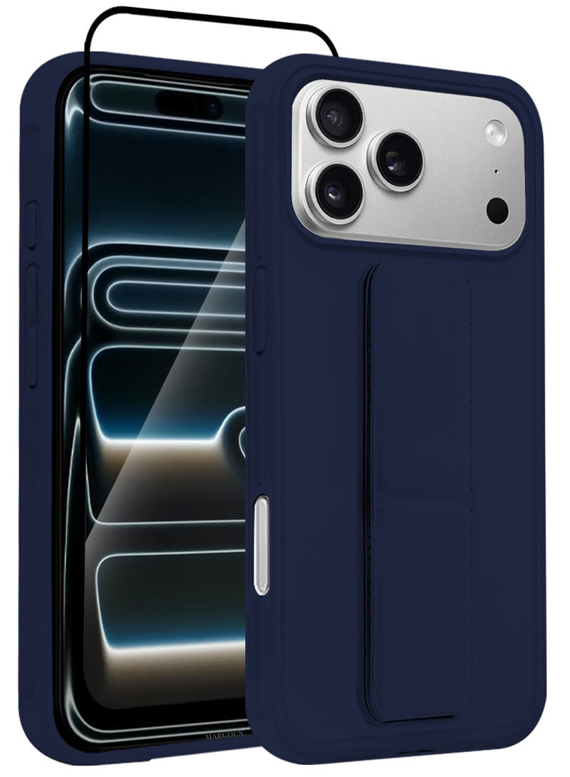 CATANES 2 Packs Premium PU Leather Case for iPhone 17 Pro Max with Stand Function Shockproof and Anti Scratch Finger Grip with 3D Screen Protector - Image 1