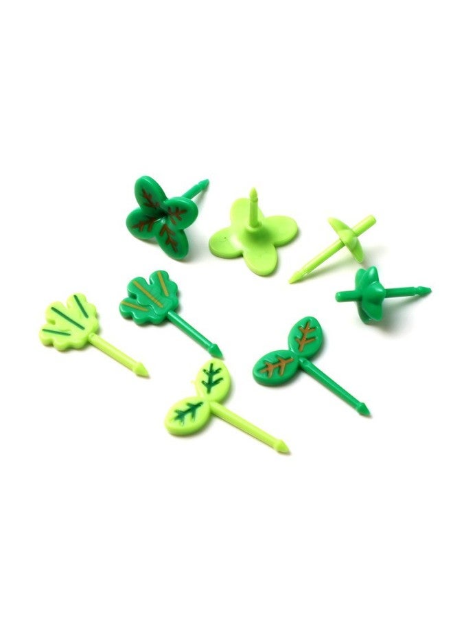 Cross-border Japanese Household Cartoon Creative Fruit Fork Color Cute Animal Fruit Fork Suit Wholesale-Color:Opp Bag-Specifications:[factory Direct Sales] Three-dimensional Leaf Style 8pcs  - Image 1