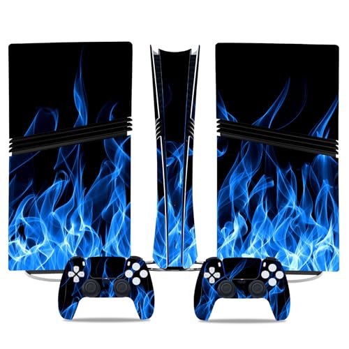 CXWITHY Console Skin for PS5 Pro, Sticker Cover for PS5 Pro Controller, Protective Vinyl Decal Skin Wrap for Digital Edition (Blue) - Image 1
