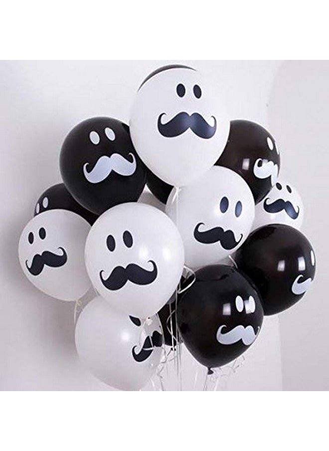 30Pcs Printed Rubber Balloons (Black & White Mustache Printed Balloons) - pzsku/Z114B1EA54FAEE1FA2E17Z/45/_/1735817586/7ec5f127-869b-4a4c-b684-9c18a25fba2b