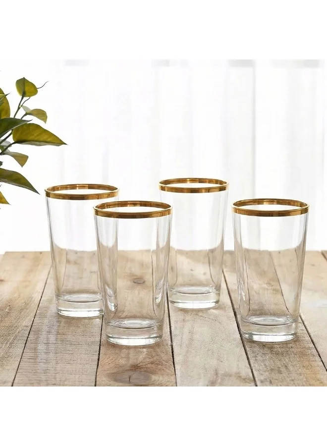 DANUBE HOME Rakle Tumbler Glass Set 4Pc 300ml Drinking Glasses