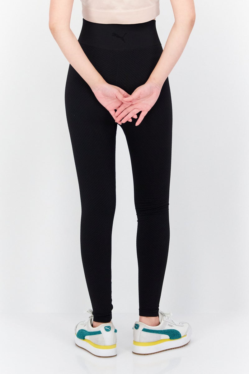 PUMA Women Sport Fit Textured Training Leggings, Black - Image 4