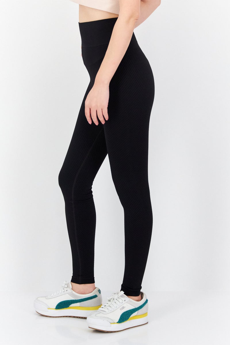 PUMA Women Sport Fit Textured Training Leggings, Black - Image 2