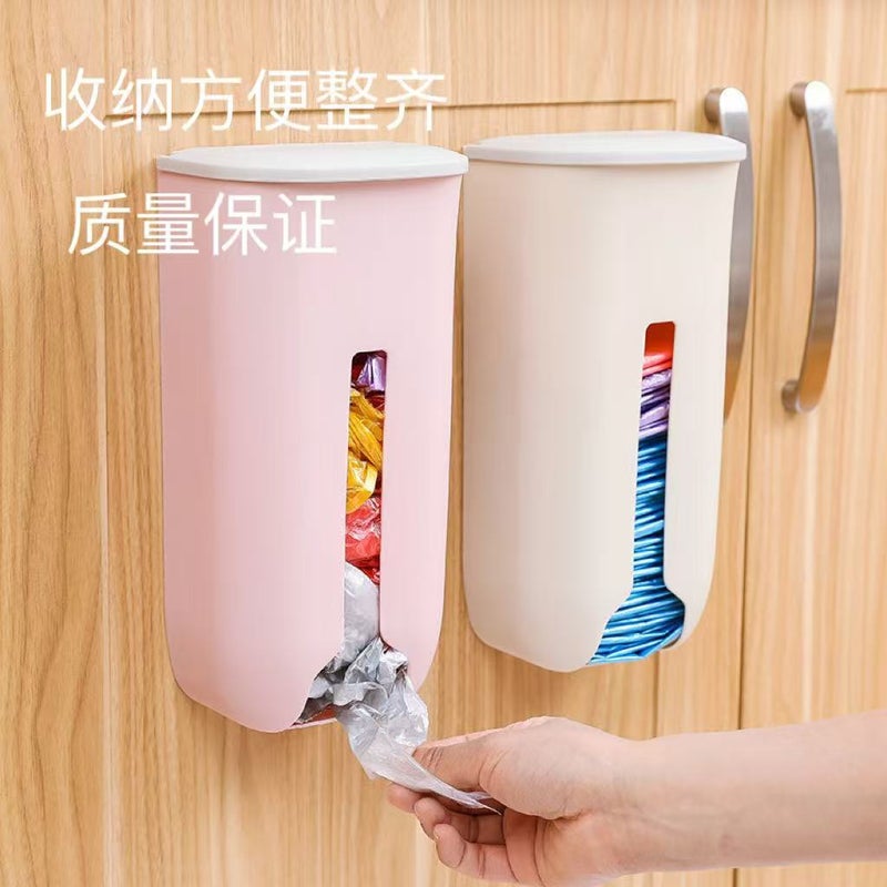 Nordic Style Wall-Mounted Garbage Bag Storage Box Creative Extraction Garbage Bag Storage Box Kitchen Plastic Bag Storage Box - Image 3