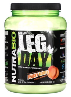 NutraBio Intra Fuel Leg Day Peachy Glutes Peach Mango 2.05 lb (930 g) 