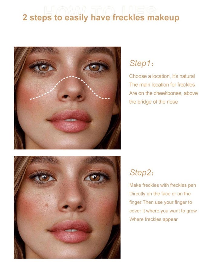 pudaier - Fake Freckle Pen, Faux Freckles Temporary Tattoo Freckles Phreckles Marker Pencil Makeup, Fake Freckle Pen Makeup Set Long Lasting Waterproof - Image 1