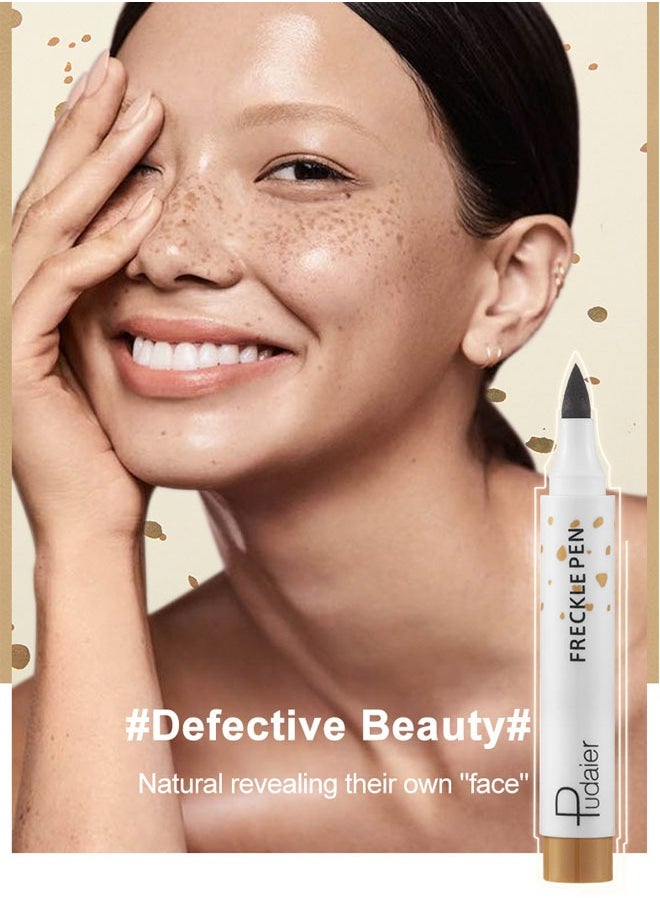 pudaier - Fake Freckle Pen, Faux Freckles Temporary Tattoo Freckles Phreckles Marker Pencil Makeup, Fake Freckle Pen Makeup Set Long Lasting Waterproof - Image 1
