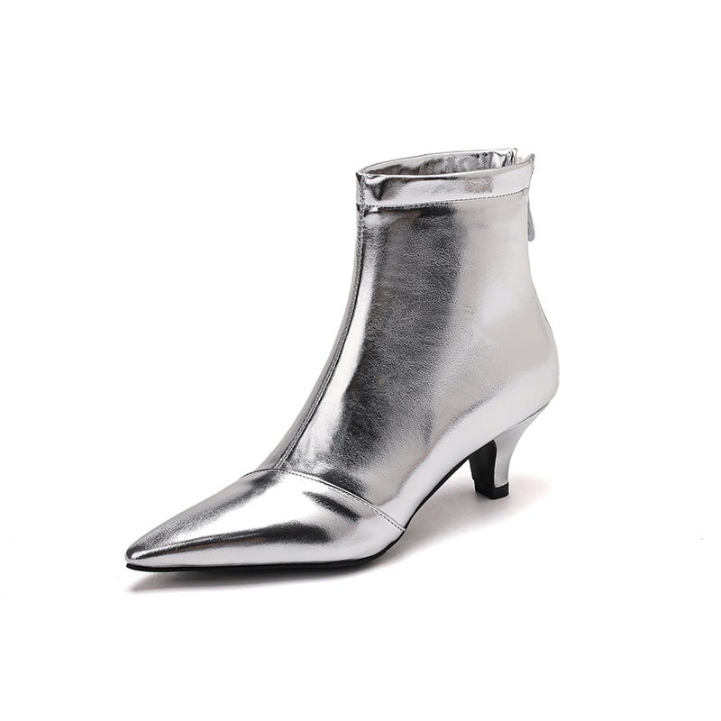 Independent Station Supply Mid-Heel Pointed Women'S Boots For 32-48 Size All-Match Low Boots - Image 1
