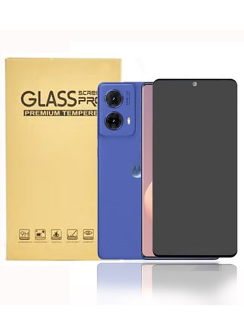 For Motorola G85 Privacy Screen Protector Tempered Glass [Fingerprint Compatible], Scratch-Resistant, Anti Spy,Privacy Protector for Motorola G85 （Black，1 Pack）