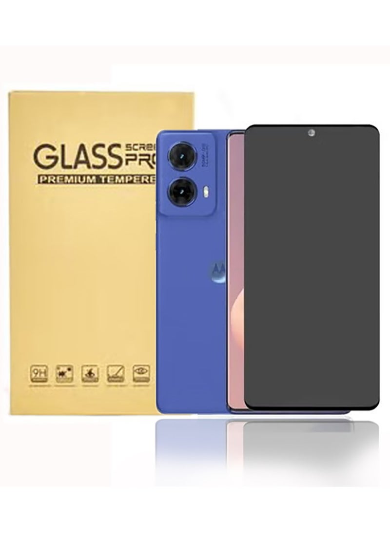 For Motorola G85 Privacy Screen Protector Tempered Glass [Fingerprint Compatible], Scratch-Resistant, Anti Spy,Privacy Protector for Motorola G85 （Black，1 Pack）  - Image 1