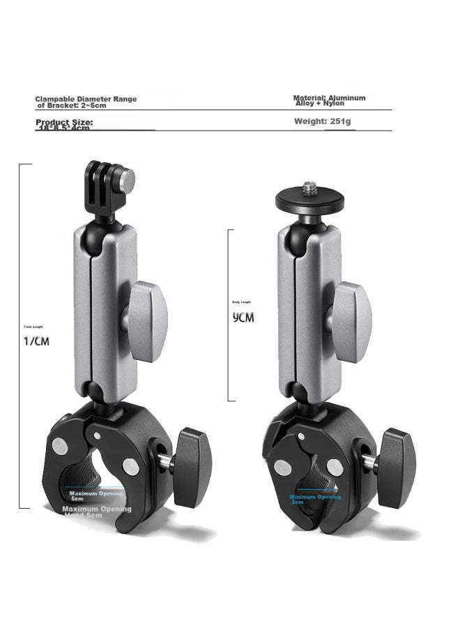Odd Leaves Qiyexingying Bracket Mounting Base, Suitable For Insta360 Go3s Thumb Camera Go 3s, Sports Go3s Handlebar Clamp Accessories, Motorcycle And Electric Bicycle - Image 5