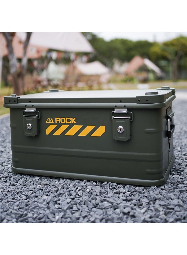 Rock Portable Storage Box 50L Camping Hand Box with Folding Stand Lock - Image 1