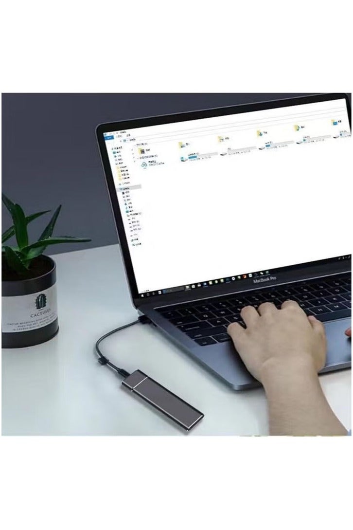 64GB External Hard Drive,Large Capacity Ultra Slim Portable Hard Shockproof Anti-Drop Drive External USB 3.1 Storage Compatible for PC, Desktop, Laptop, Harddrive (Black) - Image 2