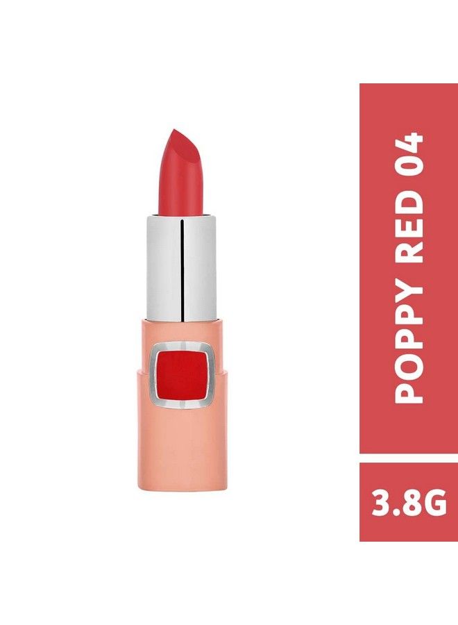 Million Colors Oh Lala Lady Bullet Lipstick Long Lasting Creamy Matte Finish Lipstick Enriched With Vite & Castor Oil (Poppy Red 04 3.5G) - Image 3
