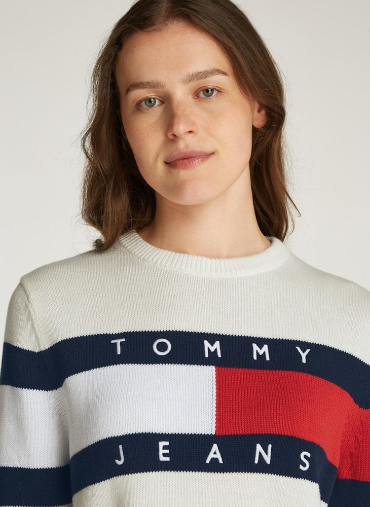 TOMMY JEANS Crew Neck Color Block Sweater  - Image 3