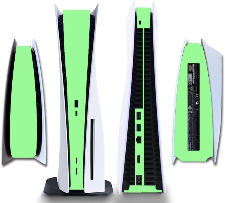IFEEHE Side Protective Film Sticker PS5 Disk Edition Skin Sticker Decal Cover for PS5 Console (Light Green) - Image 1