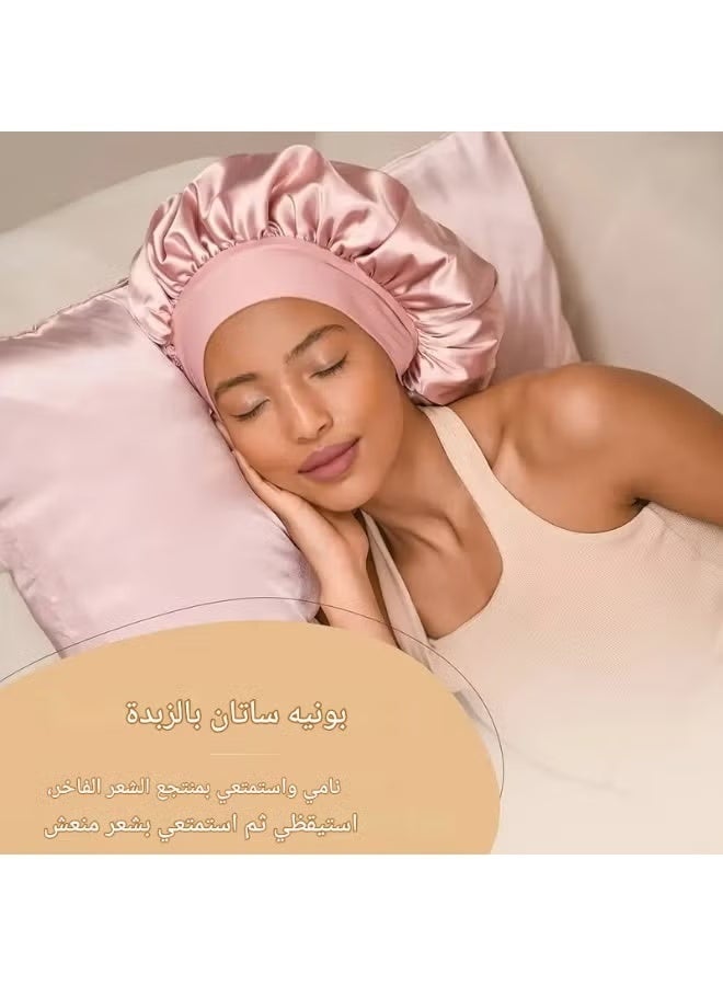 YSR VEF Women's Satin Silk Soft Hat ,Satin Heatless Curls Overnight Hair Curlers to Sleep In Hair Curler Rollers No Heat Hair Wrap for Curls Headband, Satin Heatless Curling Headband for Women Long Waves Hair Volume - 6 PCS Sleep Deluxe Set - Image 3