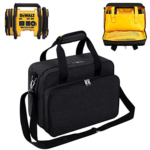 LOTCAIN حقيبة متوافقة مع مضخة إطارات DEWALT (DCC020IB)، حقيبة تخزين لمضخات إطارات السيارات، حقيبة تخزين محمولة لمضخة الهواء لحقيبة تخزين مضخة الهواء للسيارة (حقيبة فقط) - Image 1