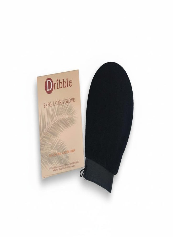 Dribble قفاز ومقشر الجسم الفاخر من دريبل للاستحمام | تقشير عميق لإزالة الجلد الميت والتقرن الشعري | ألياف فيسكوز طبيعية 100% لبشرة ناعمة | قفاز قابل لإعادة الاستخدام لتحضير البشرة قبل التسمير الذاتي - Image 1