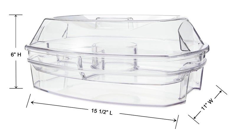 Prodyne Ice Party Platter  15 1/2"" x 11"" x 6""  Clear - Image 3