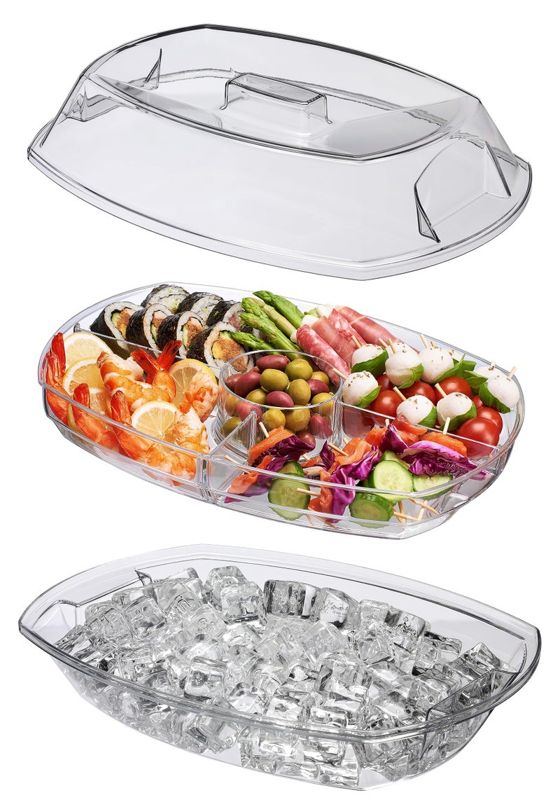 Prodyne Ice Party Platter  15 1/2"" x 11"" x 6""  Clear - Image 2