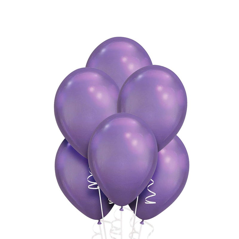 Amscan New Purple Solid Color Latex Balloons - 12" (Pack Of 100) - Perfect For Parties, Celebrations & Holiday Decorations - Image 3