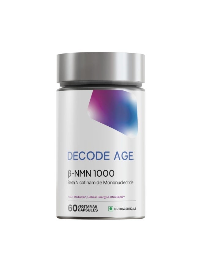 Decode Age NMN Supplement, 99.9% Pure Beta NMN, NAD+ Booster for Energy, Cellular Repair & Skin Health - Image 1
