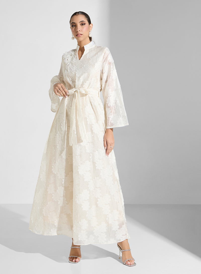 خزانة فستان ماكسي بطبعة زهور - Image 1