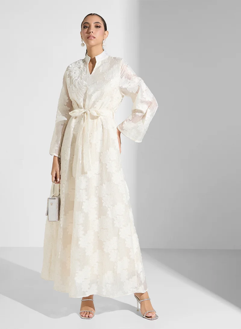 Khizana Floral Print Maxi Dress