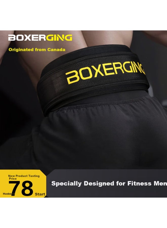 Gingpai Sport Fitness Waist Belt For Squats And Deadlifts, Professional Sports Equipment For Men And Women, Strength Training Weightlifting Support, Black, XL Size - Image 1