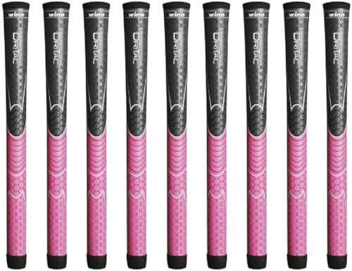 Winn DriTac Undersize GrayPink 9 Piece Golf Grip Bundle - Image 1