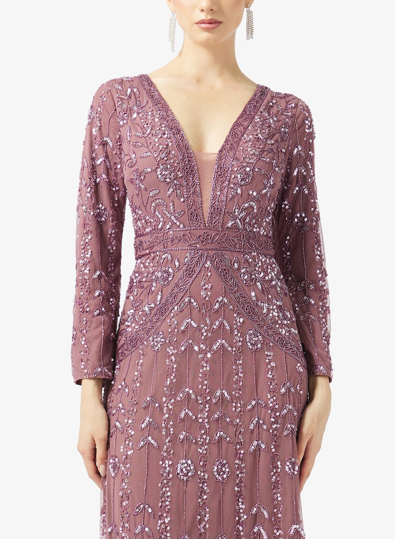 بيوت فستان ماكسي مزين بالدانتيل المفصل - Image 3