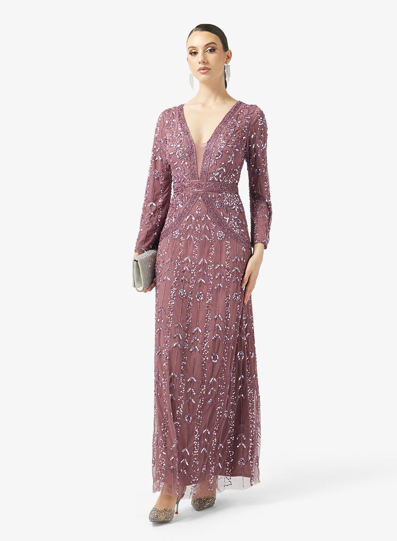 بيوت فستان ماكسي مزين بالدانتيل المفصل - Image 4