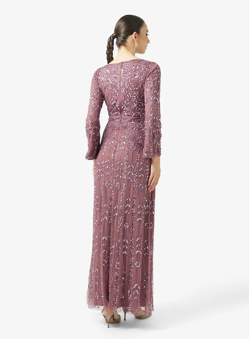 Beauut  Embellished Lace Detailed Maxi Dress for Women | Best Price UAE
