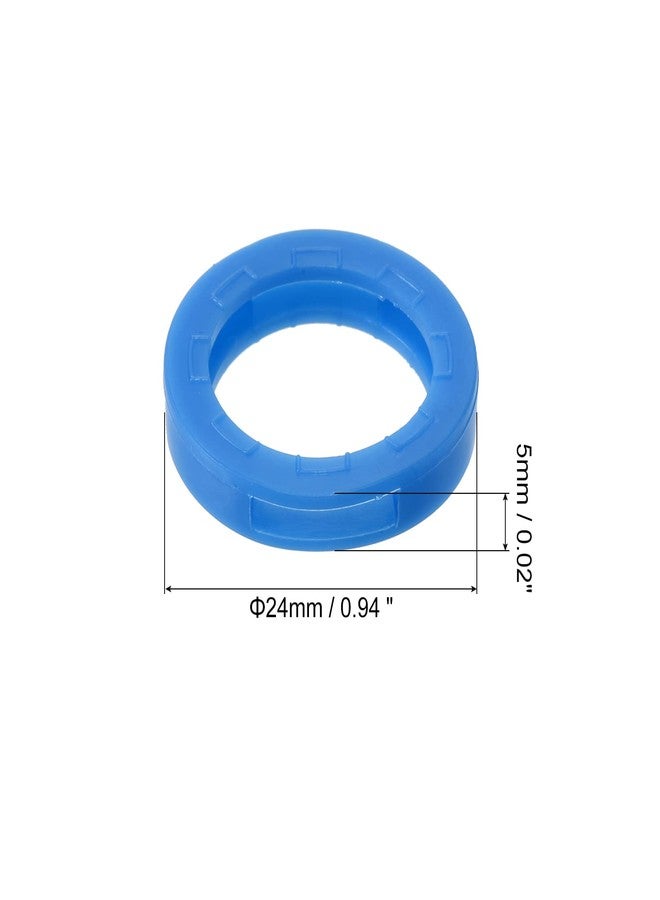 PATIKIL Key Caps Covers Rings, 15 Pack 0.9" Keys Identifiers Covers Coding Tags Marker Round Silicone Sleeve for Office House Apartment, Blue - Image 2