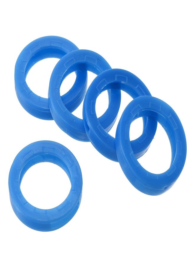 PATIKIL Key Caps Covers Rings, 15 Pack 0.9" Keys Identifiers Covers Coding Tags Marker Round Silicone Sleeve for Office House Apartment, Blue - Image 1