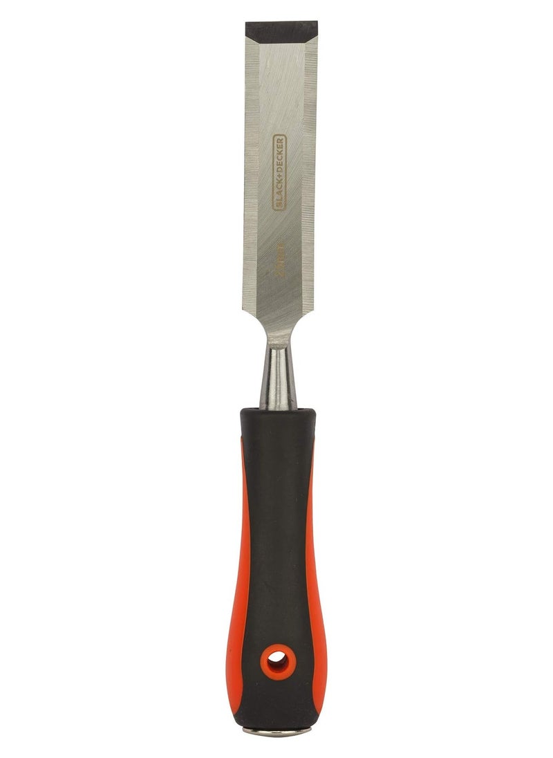 BLACK+DECKER Black & Decker 25Mm Steel Woodworking Chisel, Orange/Black - BDHT16697  - Image 1
