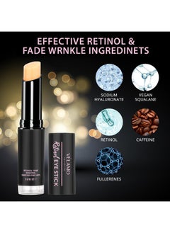 VELAMO ADVANCED VELAMO ADVANCED Retinol Eye Stick: Caffeine Eye Cream Anti Aging - Retinol Eye Cream for Dark Circles and Puffiness - Visibly Reduces Fine Lines Wrinkles Eye Bags in 3-4 Week 0.1 OZ / 3G  - Image 3
