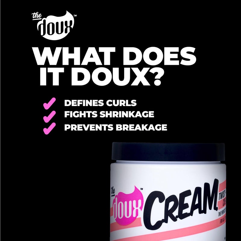 The Doux C.R.E.A.M. Twist & Curl Cream â€“ Curl Defining Cream with Coconut & Avocado Oils for Curly Hair â€“ Frizz Control & Long-Lasting Moisture for Twist Outs, Natural Styles, and Textured Hair Types - Image 5