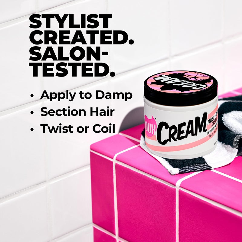 The Doux C.R.E.A.M. Twist & Curl Cream â€“ Curl Defining Cream with Coconut & Avocado Oils for Curly Hair â€“ Frizz Control & Long-Lasting Moisture for Twist Outs, Natural Styles, and Textured Hair Types - Image 3