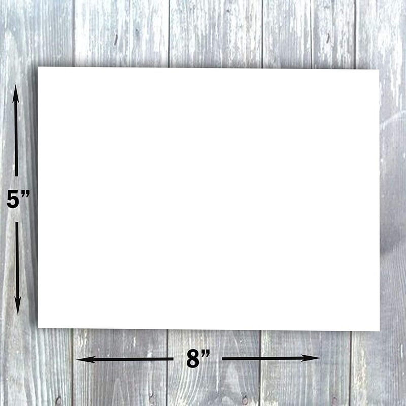 Hamilco Blank Index Cards Flat 5 x 8" Card Stock Heavyweight 100lb Cover White Cardstock Paper - 100 Pack - Image 3