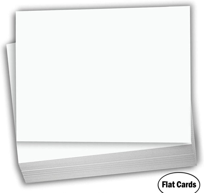 Hamilco Blank Index Cards Flat 5 x 8" Card Stock Heavyweight 100lb Cover White Cardstock Paper - 100 Pack - Image 2