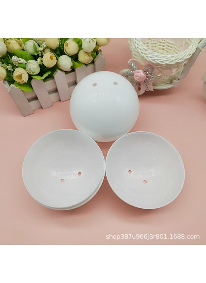 Generic 10cm Twist Egg Shell 100mm Twist Egg Shell 10cm Empty Shell Lottery Hollow Ball Can Open The Ball Plastic Shell-Colour:10cm White  - Image 1