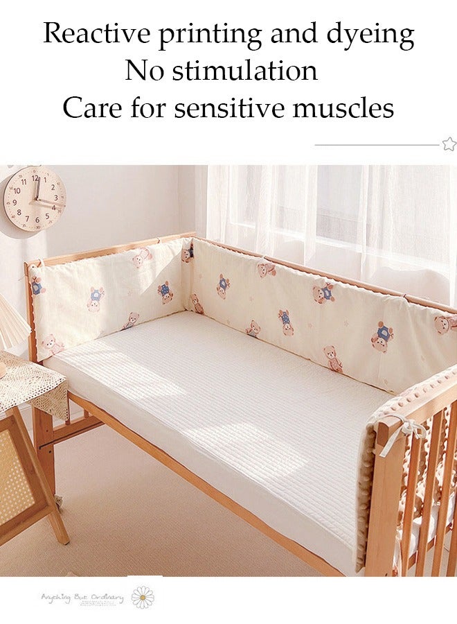 DUNISO Bed Guardrail, Toddlers' Protecter, Children's Bed Guardrail Padding, Anti-Collision Fall Prevention, Easy Installation Enhanced Safety Universal Fit (28*200cm) - Image 2