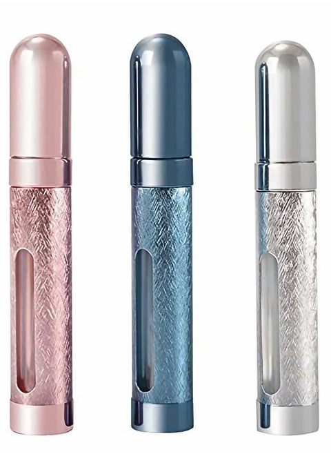 Empty Spray Bottle, 3 Pcs Portable Mini Refillable Perfume Atomizer Perfume Bottle Travel Size Bottle, Scent Pump Case, Perfume Fragrance Empty Spray Bottle for Traveling and Outgoing 12ml