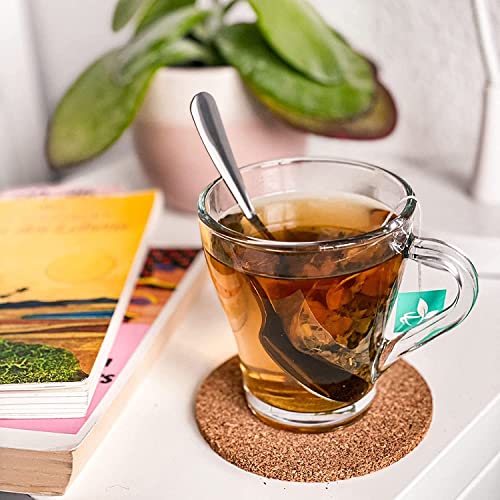 bellemax 170ML Premium Glass Tea and Coffee Cup Glass Mug, Transparent,Glass Cups Set for Milk Cup, Hot/Cold Drinks Cups, Herbal Tea, Green Tea, Lemon Tea Cup Set of (2) - Image 3