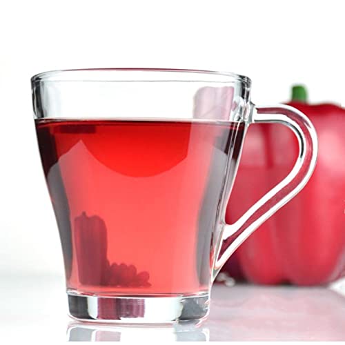 bellemax 170ML Premium Glass Tea and Coffee Cup Glass Mug, Transparent,Glass Cups Set for Milk Cup, Hot/Cold Drinks Cups, Herbal Tea, Green Tea, Lemon Tea Cup Set of (2) - Image 2