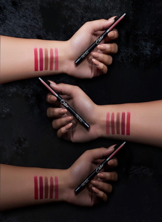RENEE Outline Lip Liner With Built in Sharpener 03 Delilah 0.35gm| Long Lasting & Smudge Proof| Matte Finish & Rich Color Payoff| One Swipe Application - Image 4